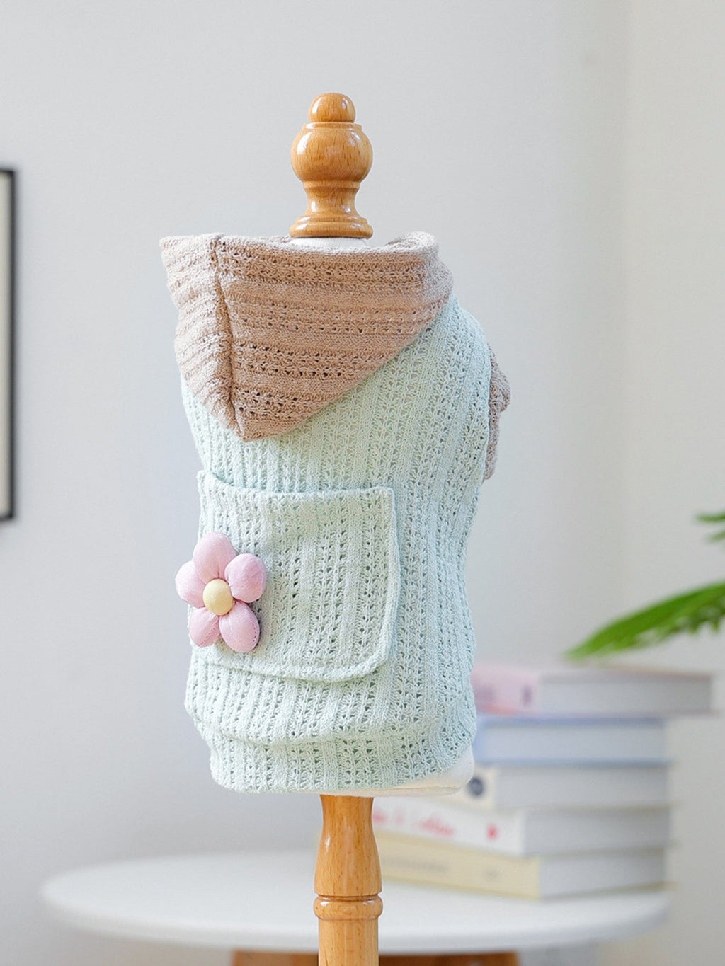 Flower Knitted Pet Hoodie