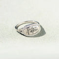 Flower Epoxy Inlaid Zircon Ring