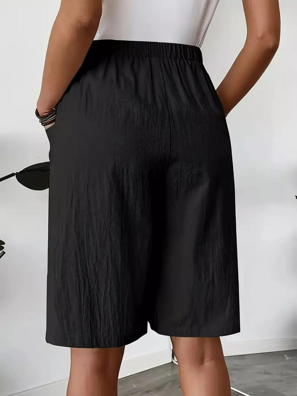 Elastic Waist Wrap Skort