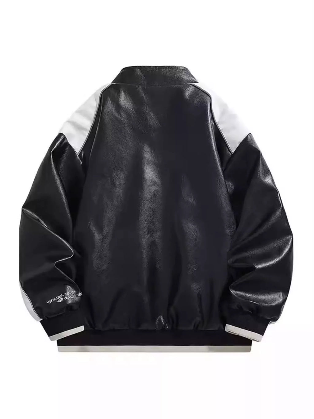 Men's Plus Size Zip Up Contrast Long Sleeve Jacket