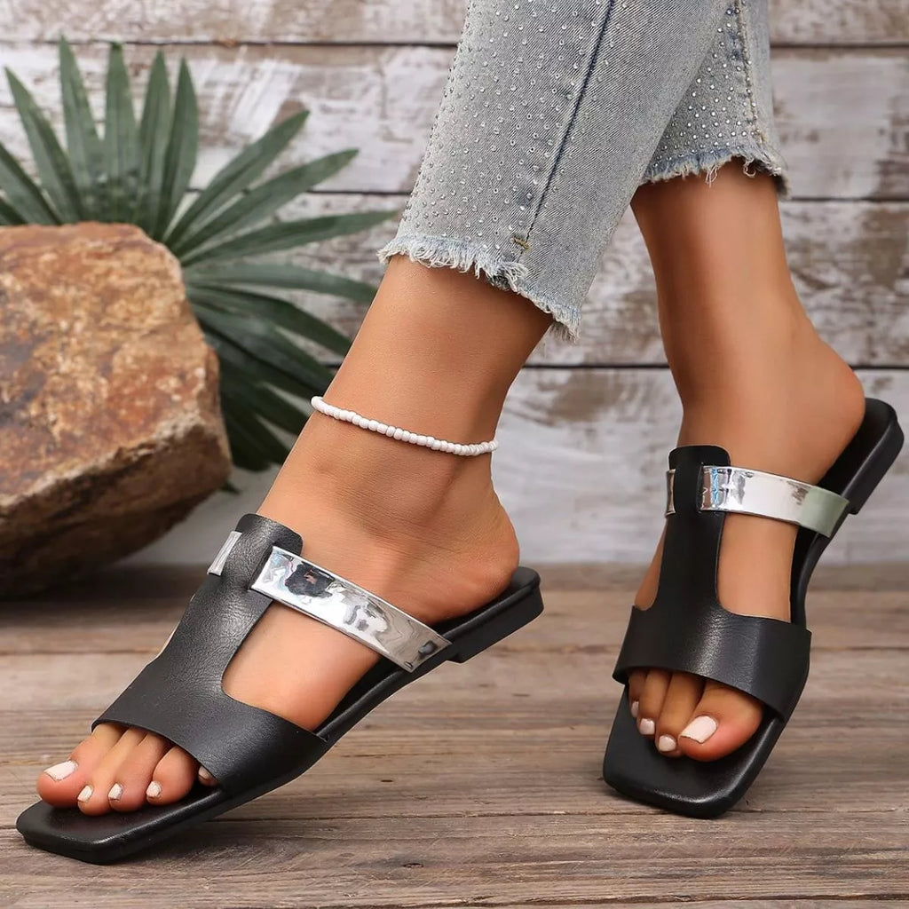 Open Toe Flat Sandals