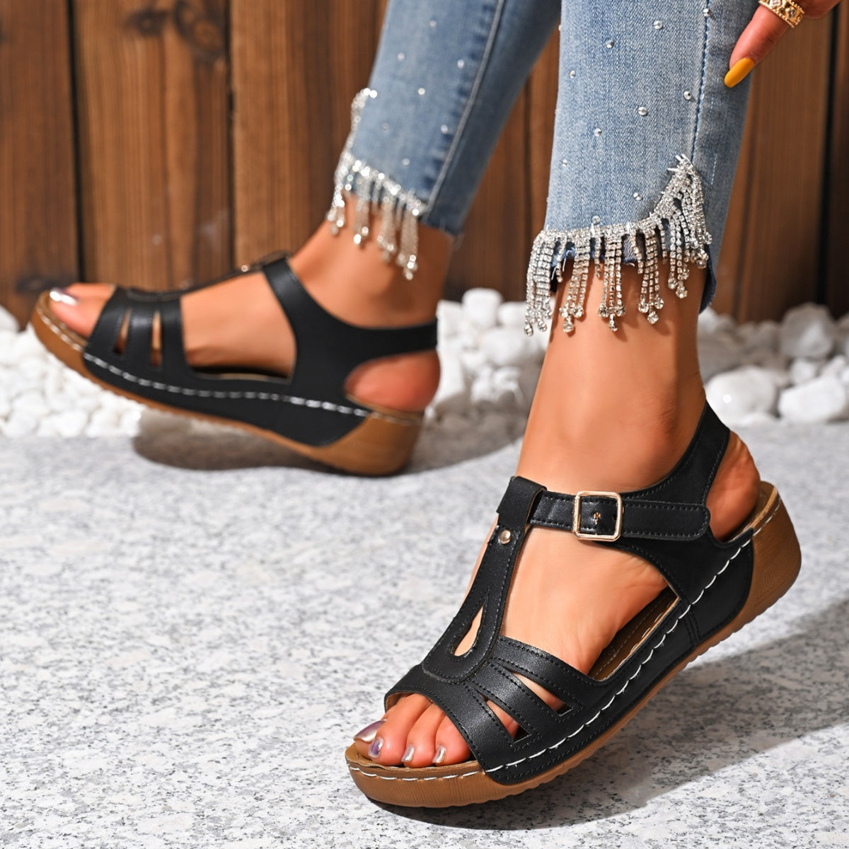 Open Toe Wedge Sandals