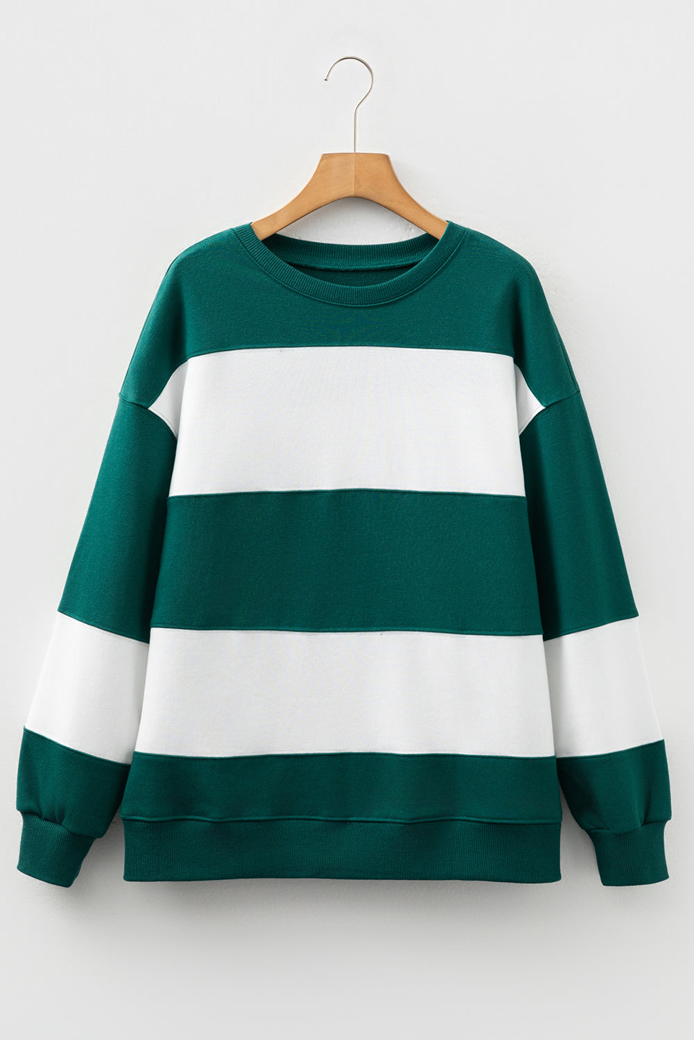 Colorblock Drop Shoulder Baggy Sweatshirt