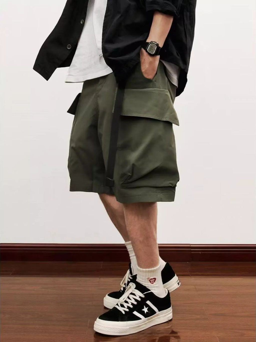 Men's Plus Size Loose Fit Cargo Shorts