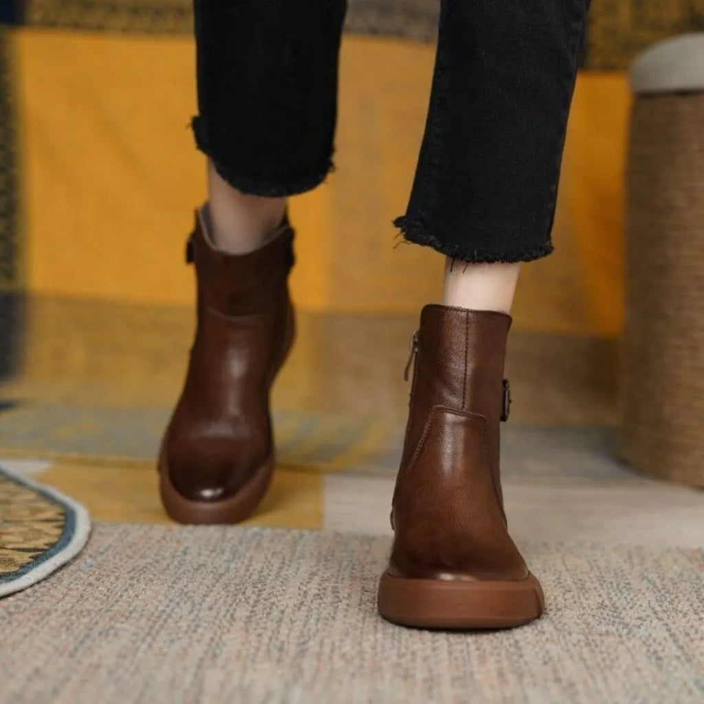 Round Toe Platform Boots