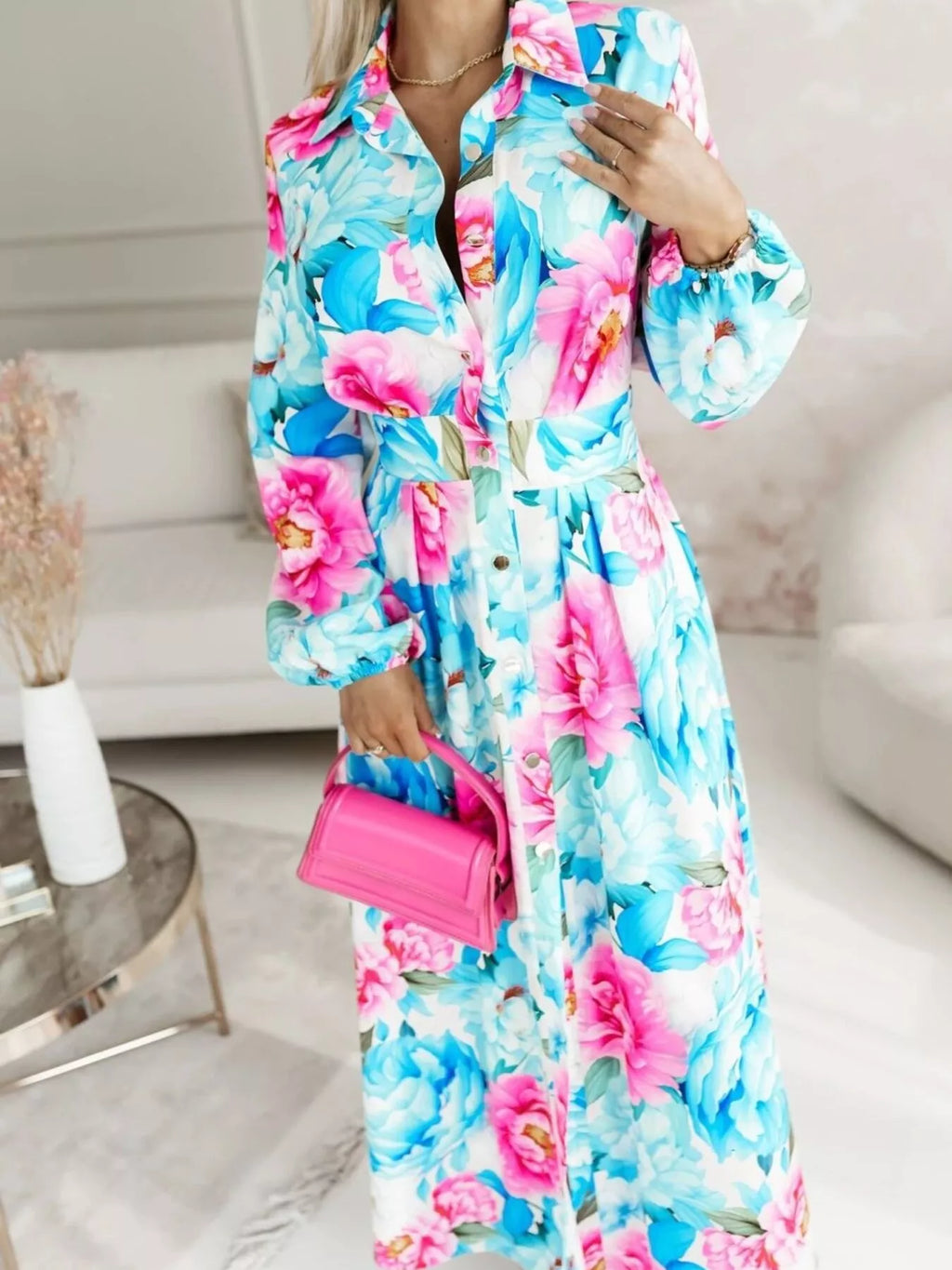 Long Sleeve Maxi Shirt Dress