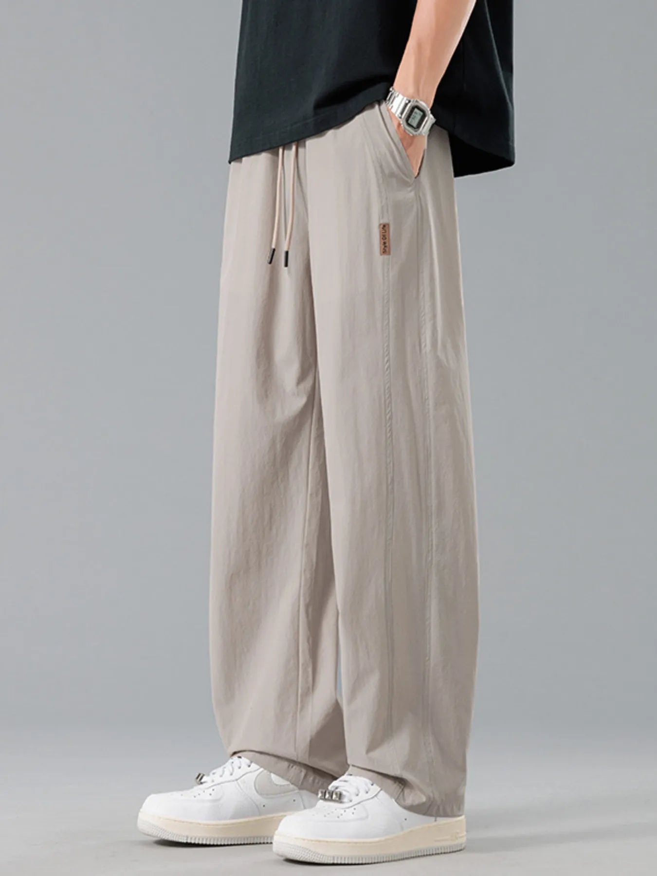 Men's Plus Size Loose Fit Drawstring Casual Pants