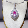 2 Carat 925 Sterling Silver Moissanite Pendant Necklace