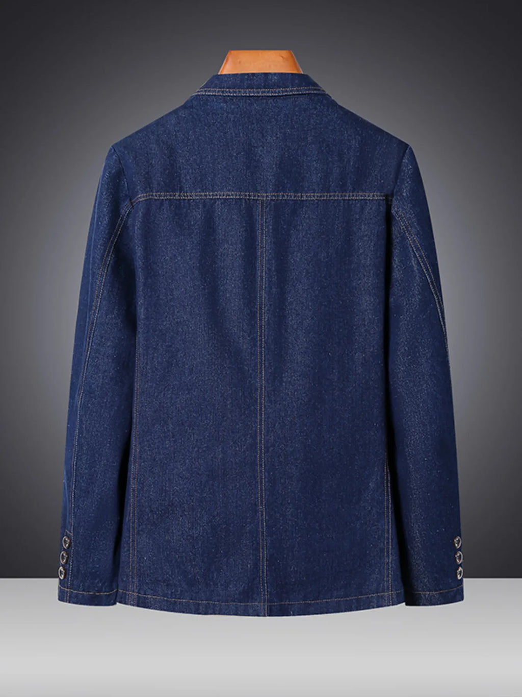 Men's Plus Size Classic Button Up Denim Blazer