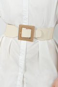 Casual PU Leather Belt with Statement Buckle