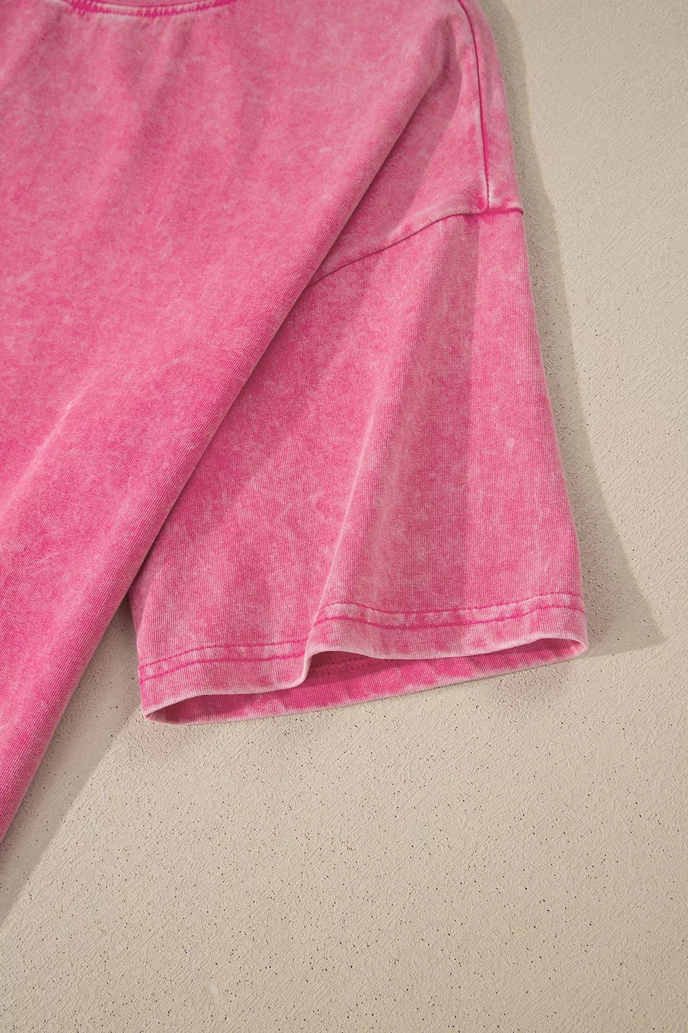 Solid Color Cotton Mineral Washed Oversize Tee
