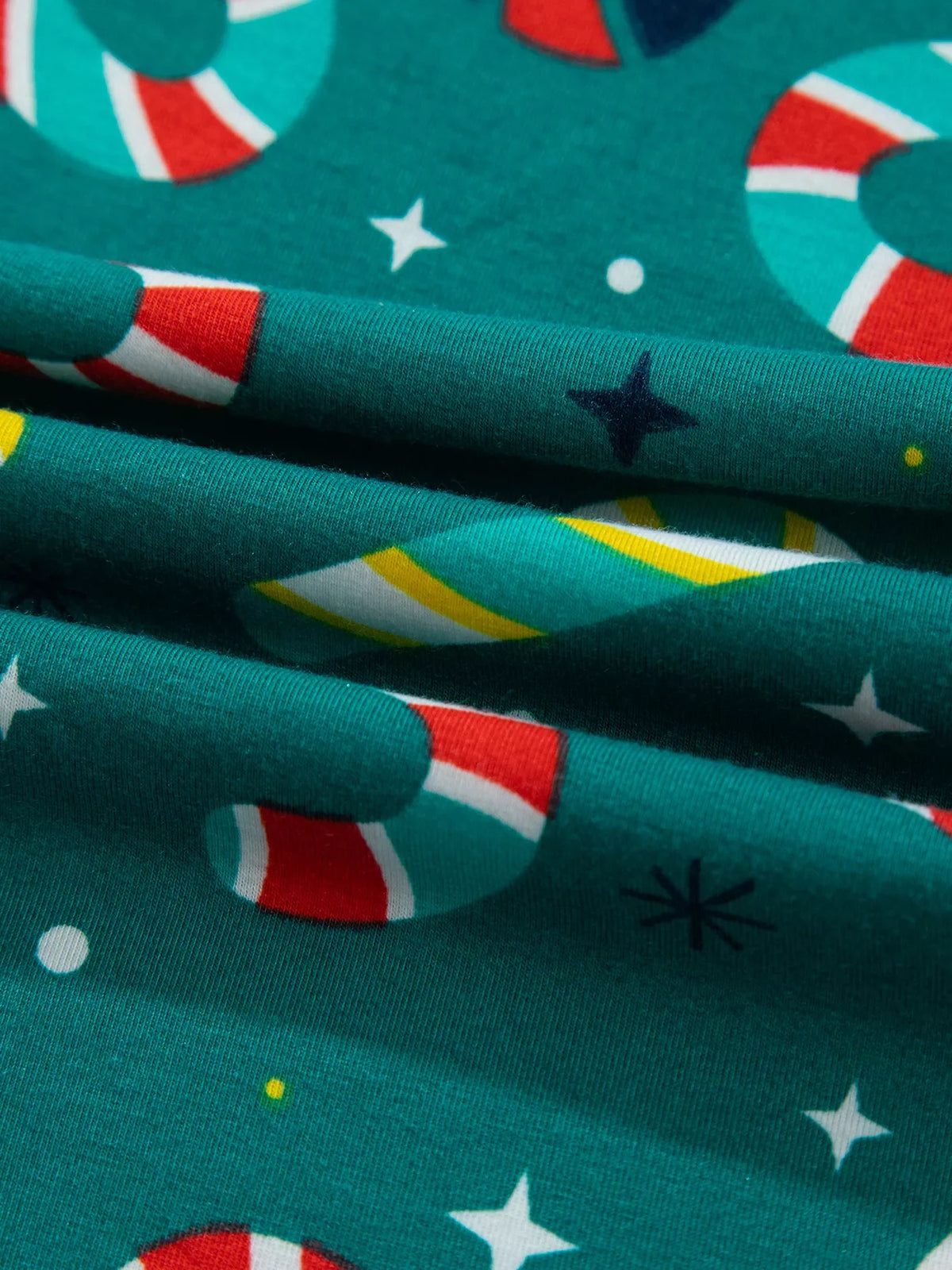 Abstract Candy Cane Print Long Sleeve Two Piece Lounge Set