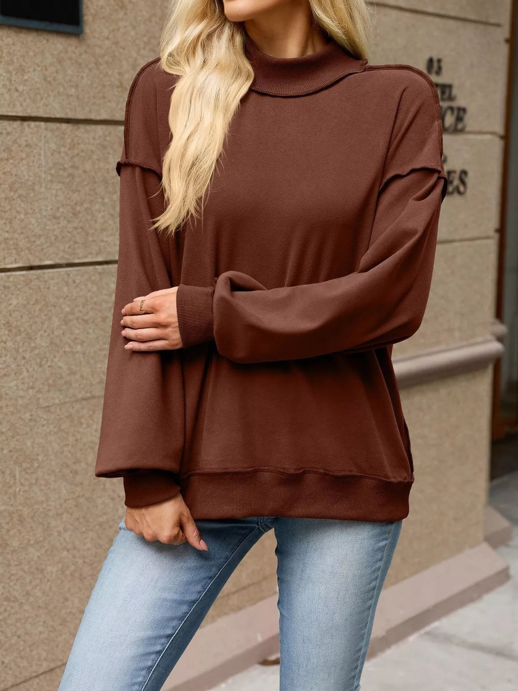 Loose Fit Crew Neck Sweatshirt