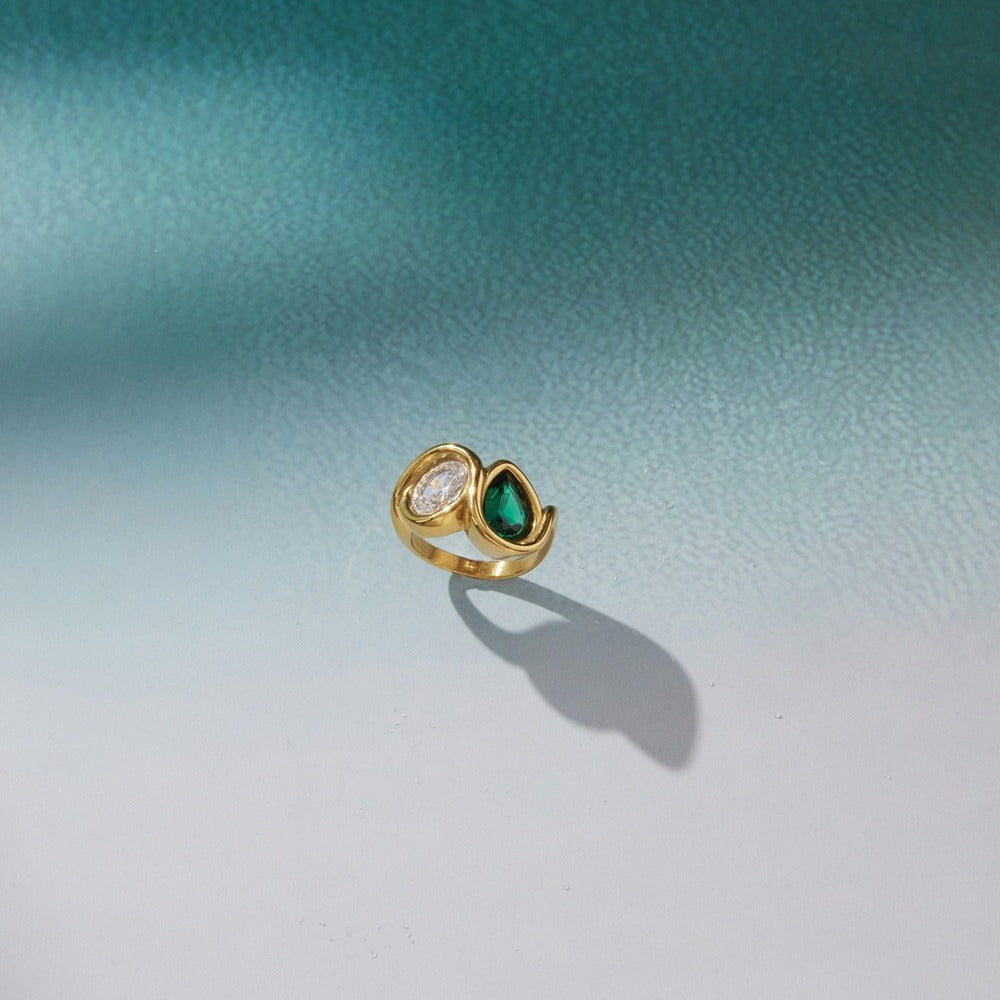 Green Zircon Ring