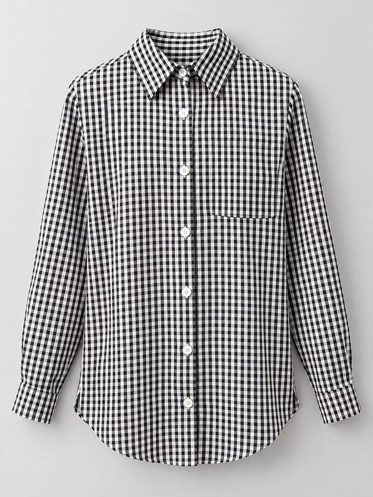 Plus Size Plaid Button-Down Long Sleeve Shirt