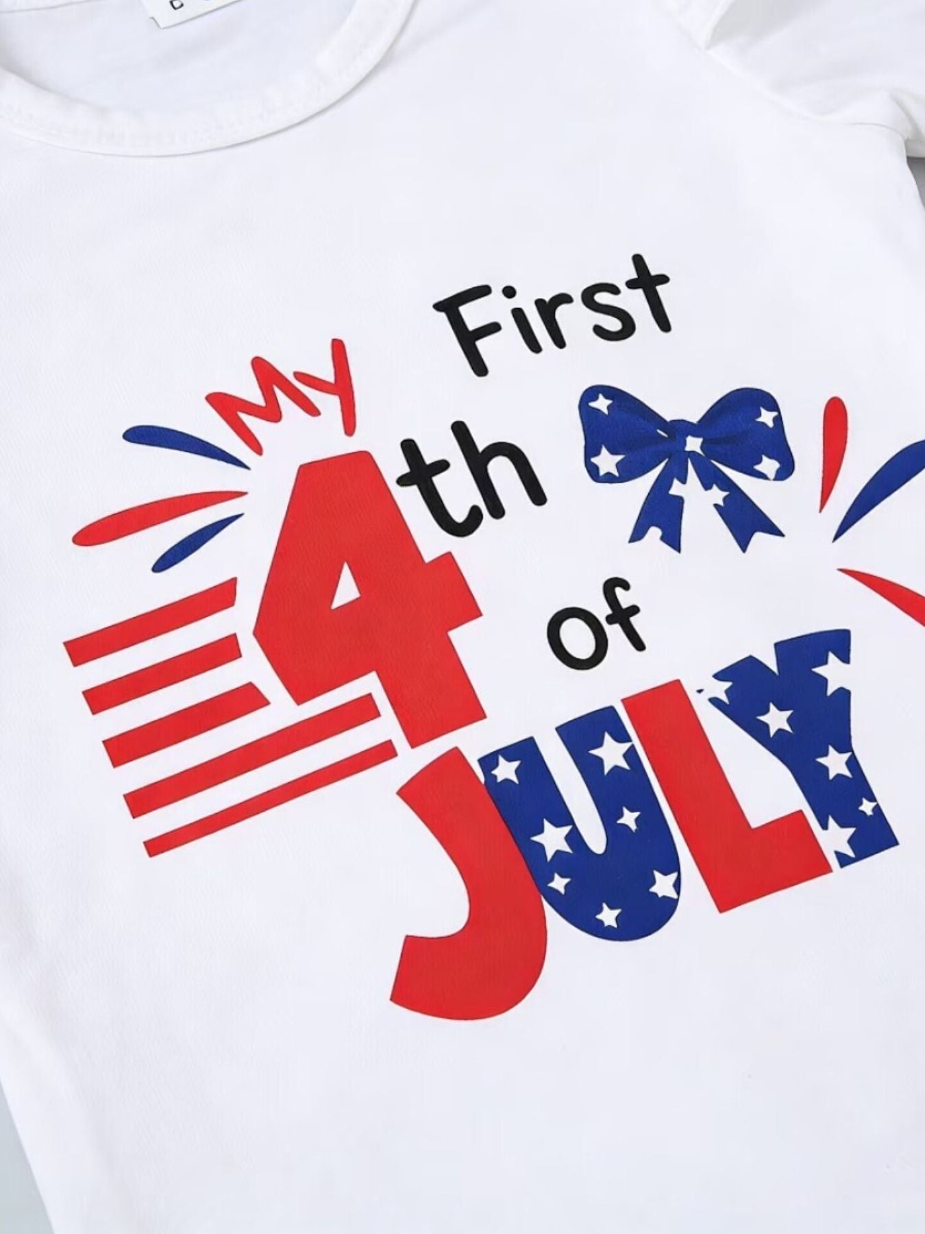 Children's Patriotic Print Three-Piece Set