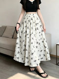 Floral Print A-Line Skirt