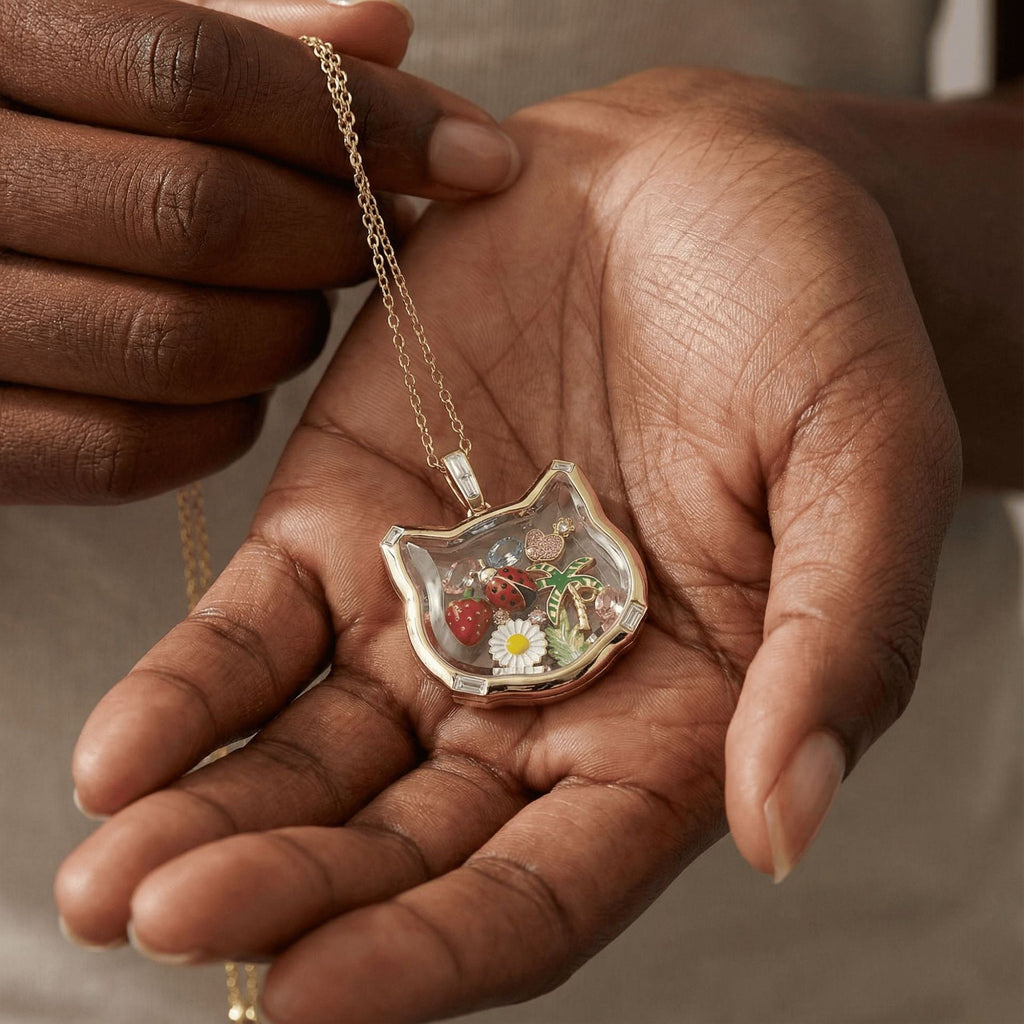Fox Glass Locket Necklace Collection