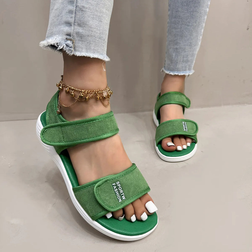 Velcro Strap Open Toe Sandals