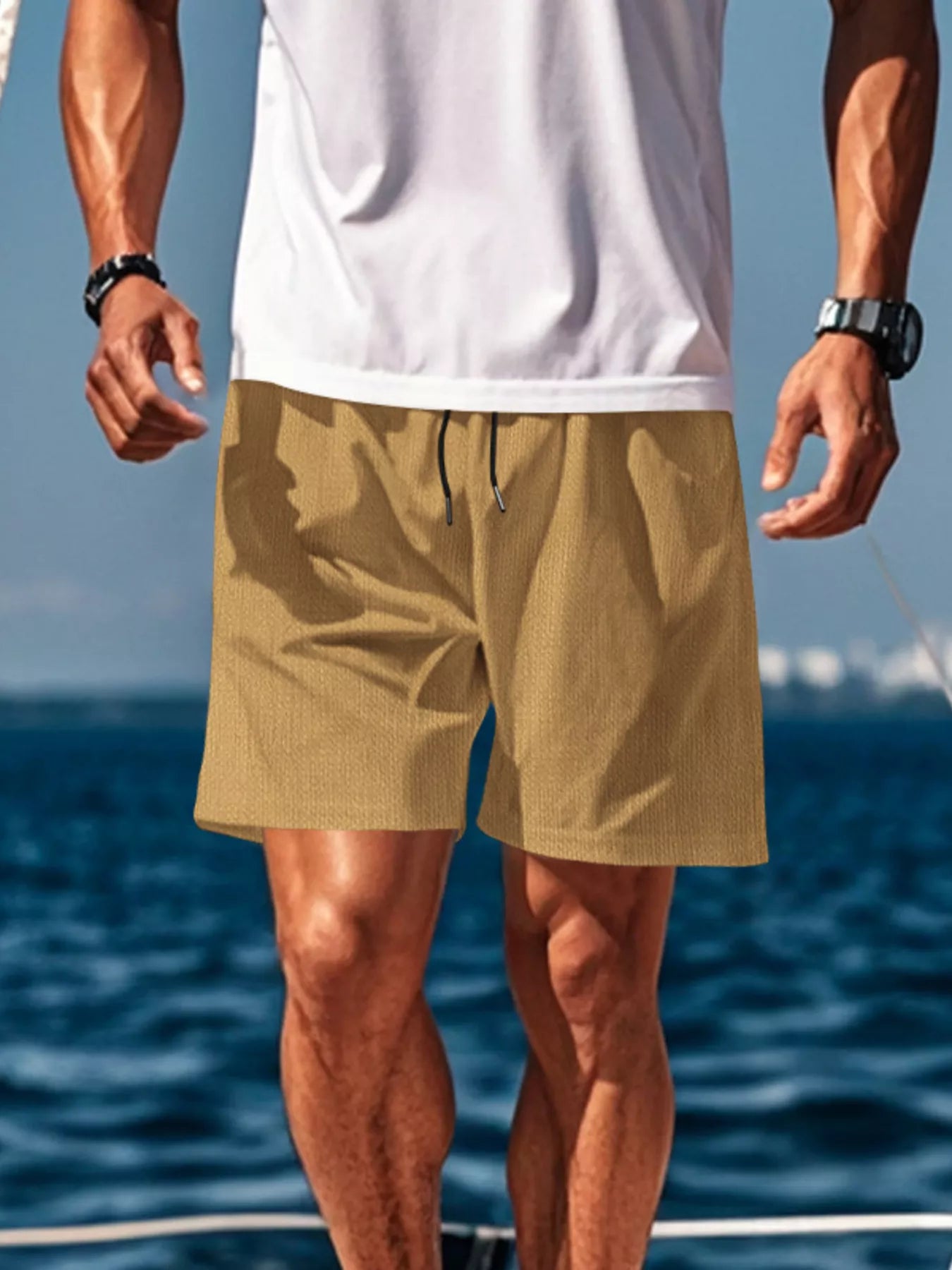 Men's Drawstring Causal Shorts