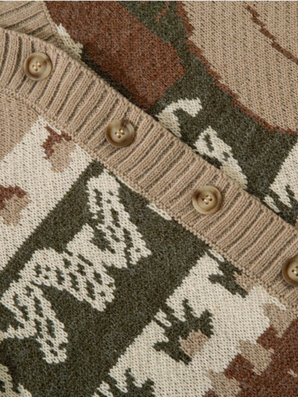 Men's Woodland Critter Knit Cardigan
