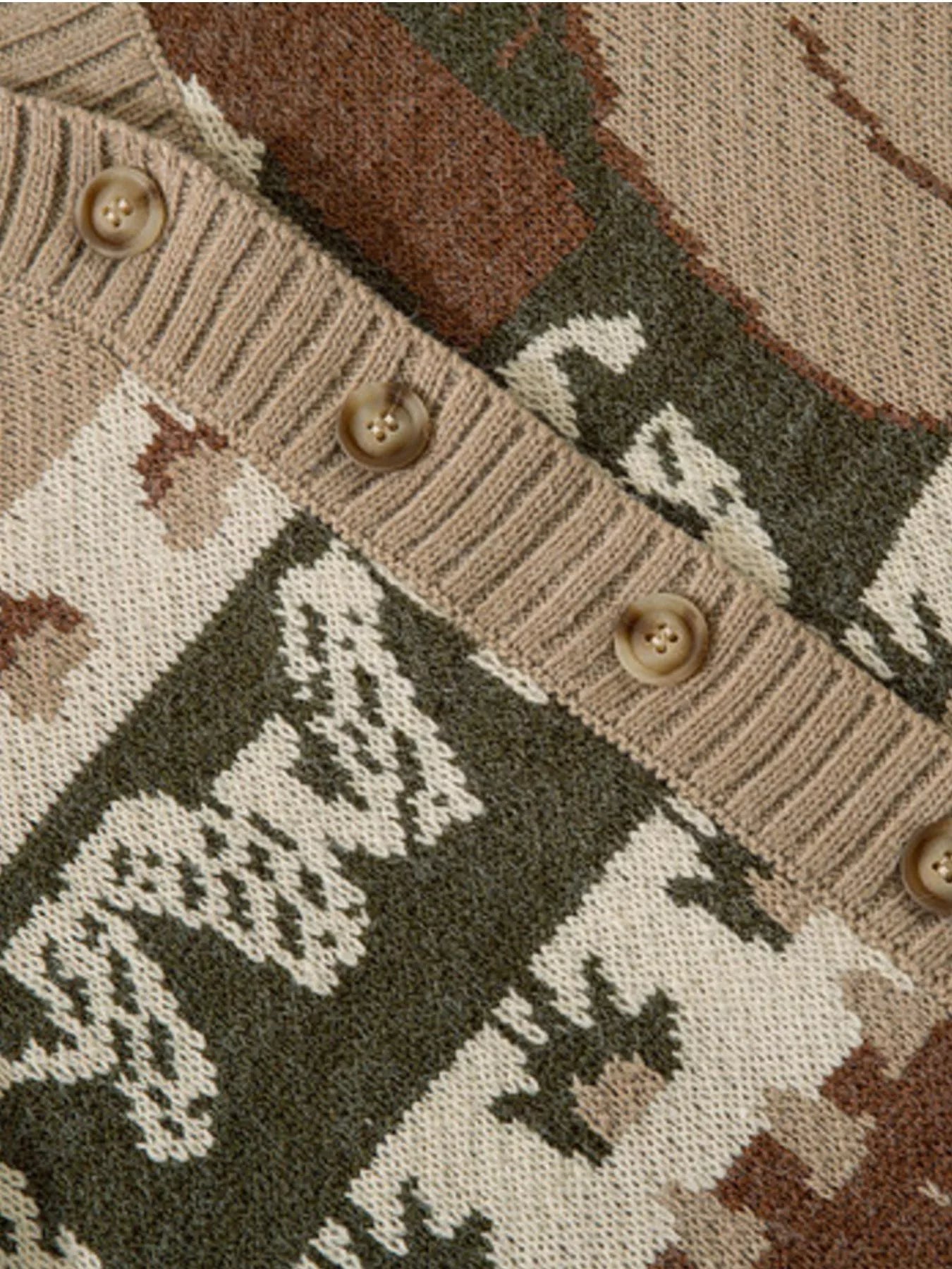 Men's Woodland Critter Knit Cardigan