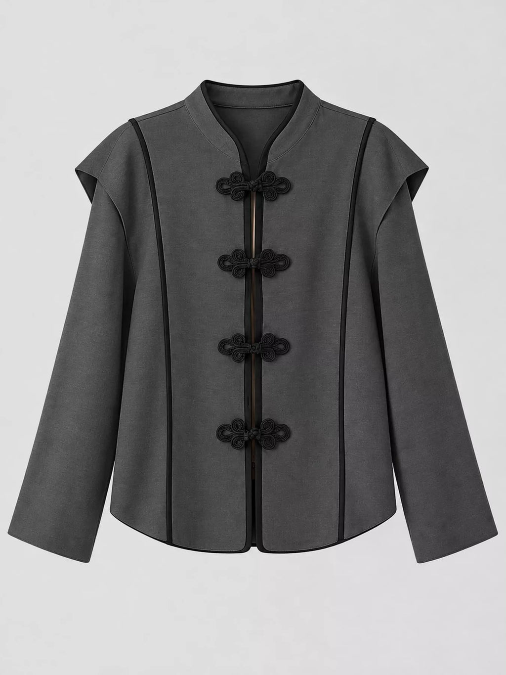 Chinese-Style Mandarin Collar Blouse