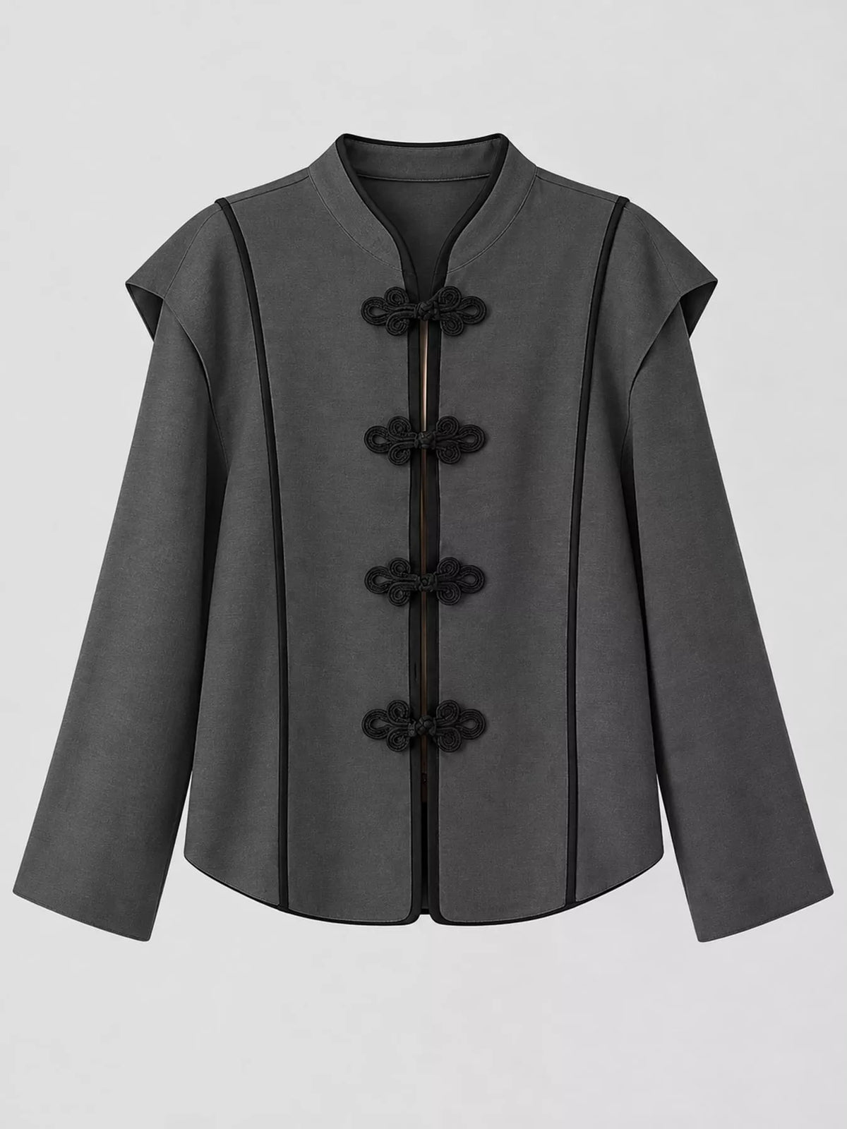 Chinese-Style Mandarin Collar Blouse