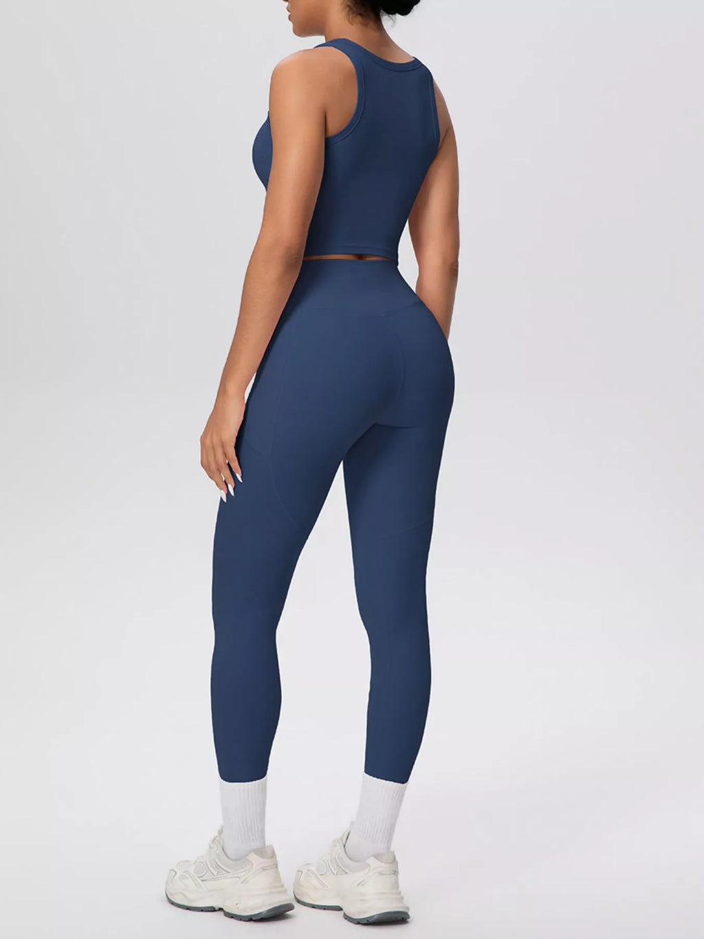 Scoop Neck Tank and High-Waisted Leggings Active Set