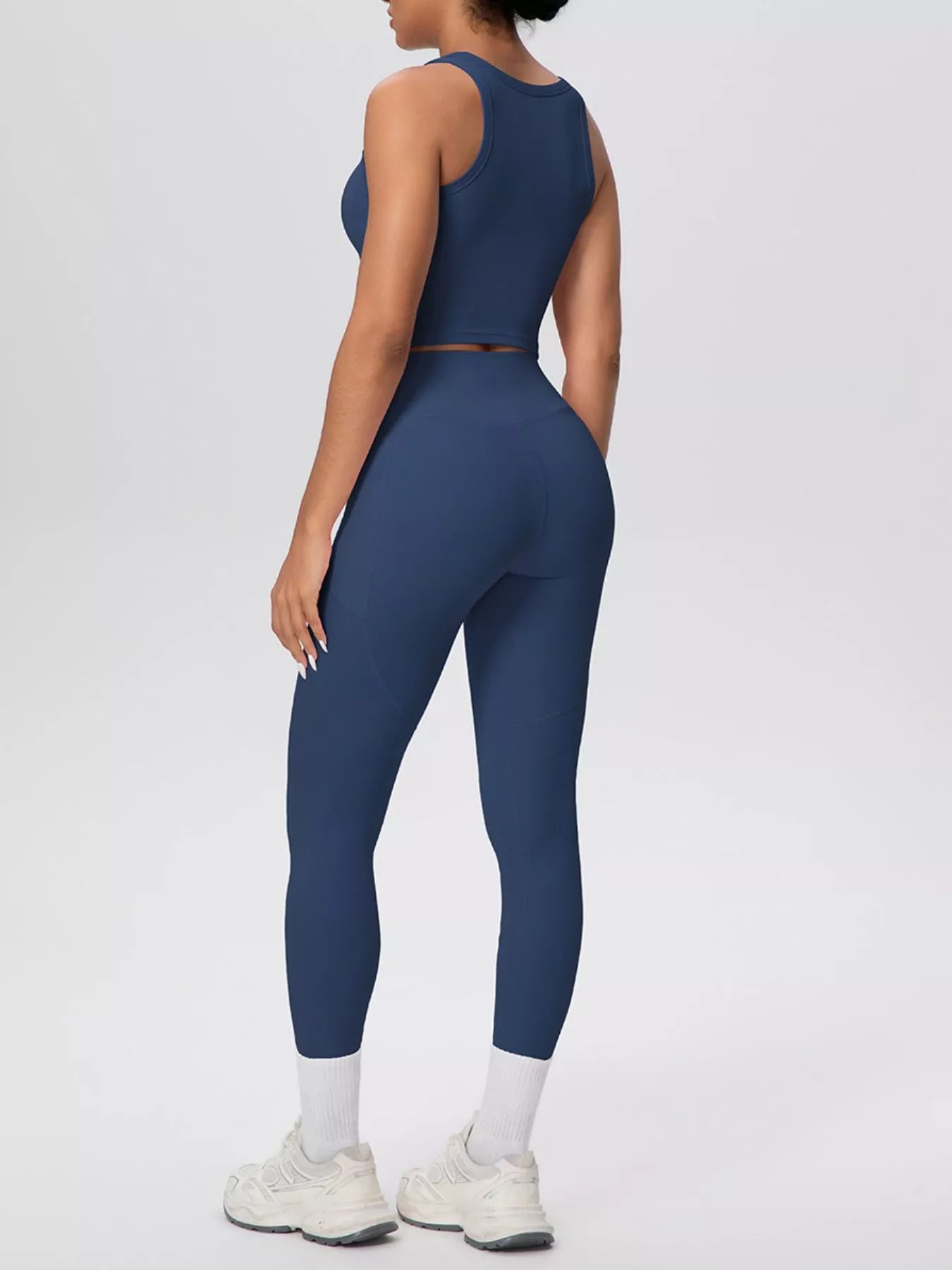 Scoop Neck Tank and High-Waisted Leggings Active Set