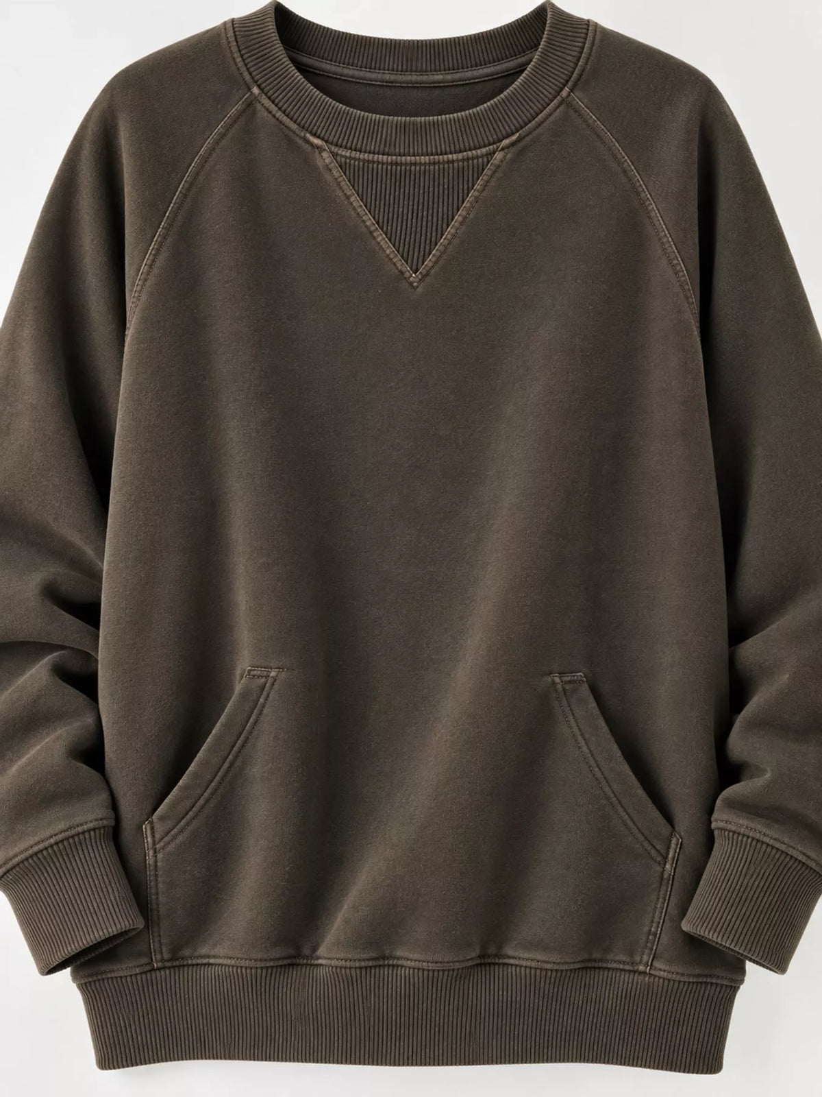 Crew Neck Raglan Sleeve Sweatshirt