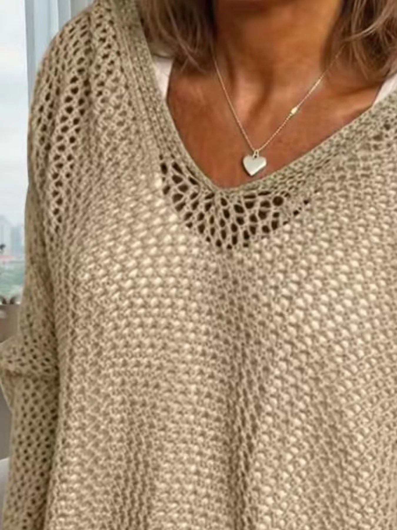Loose Knit Hooded Cover Up
