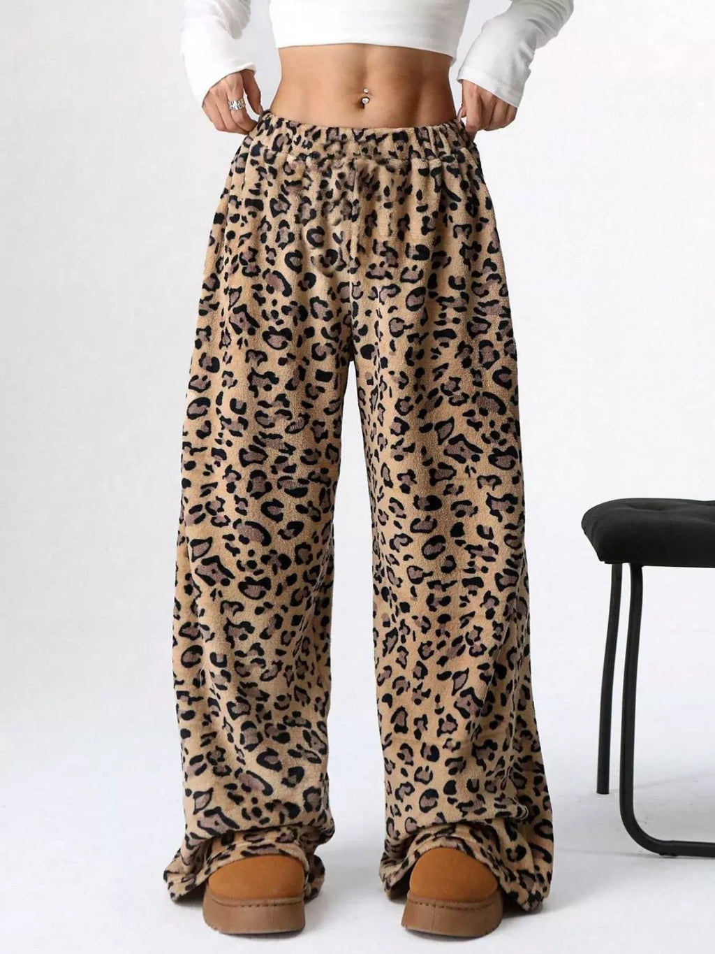 Drawstring Wide Leg Pants