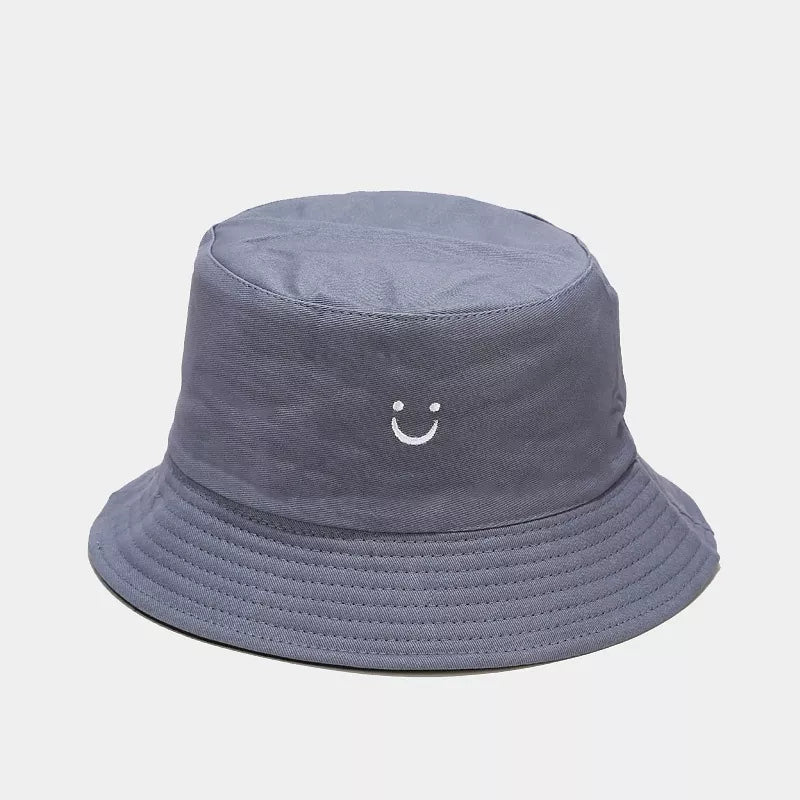 Embroidered Smiley Face Bucket Hat