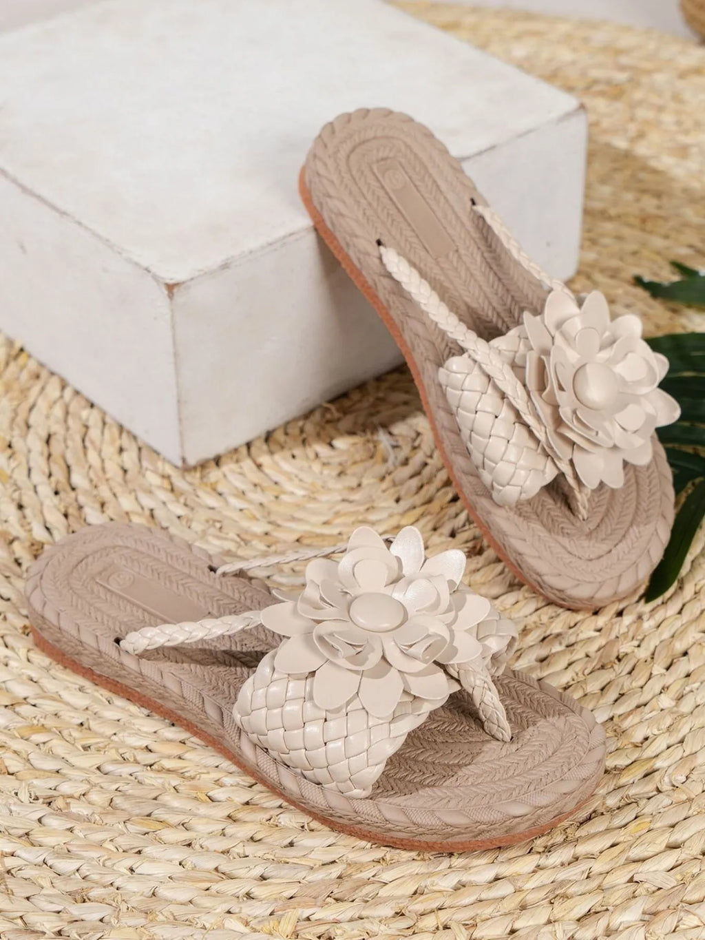 Floral Embellished Comfort Slide Sandals
