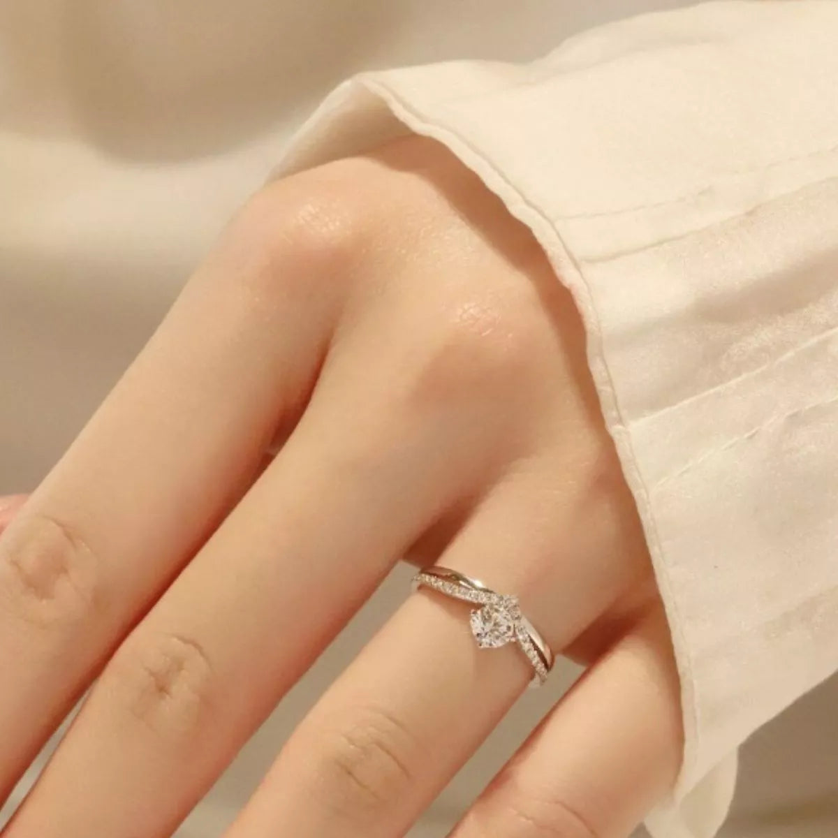 1 Carat 925 Sterling Silver Moissanite Ring
