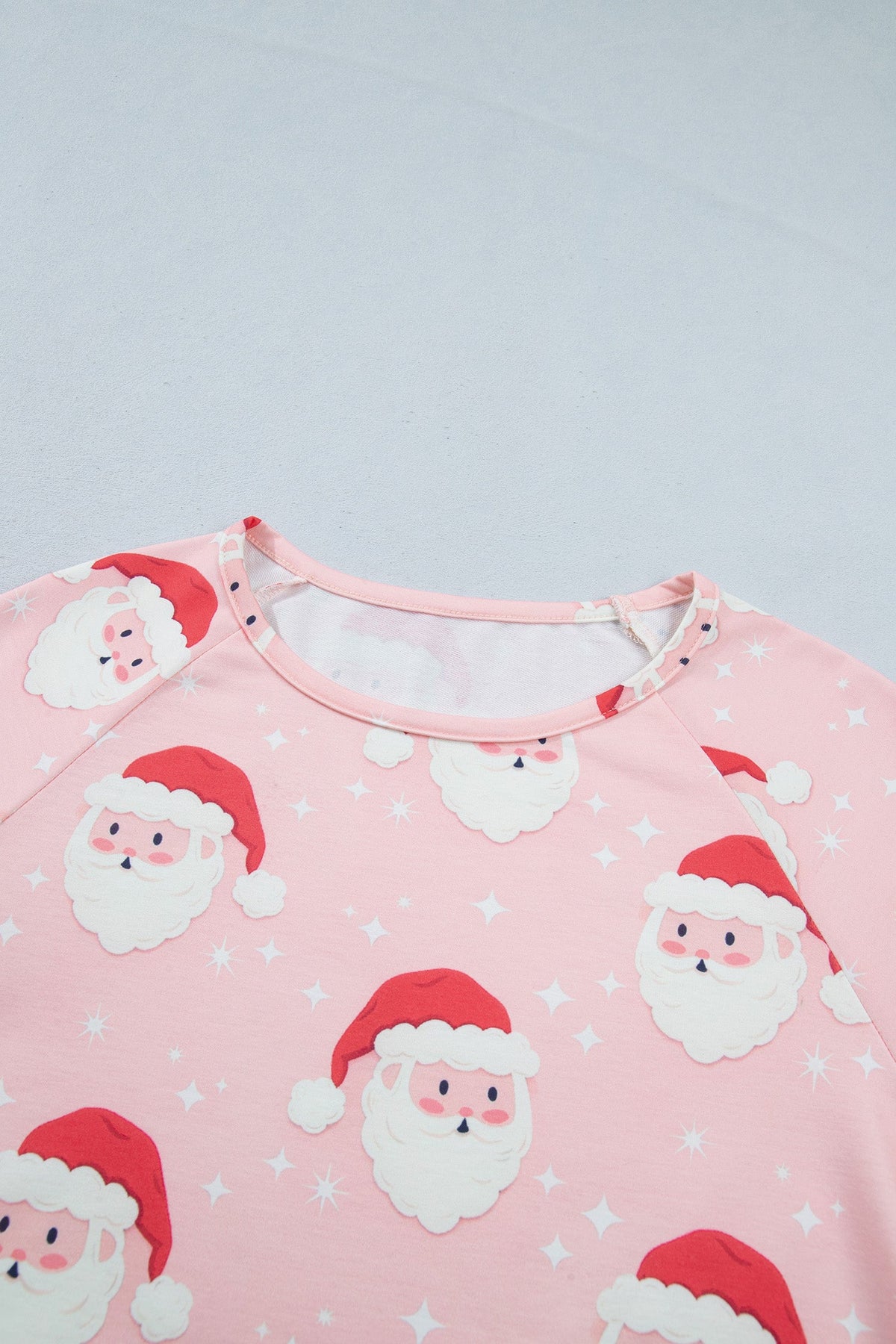 Christmas Santa Raglan Top & Pants Pajama Set