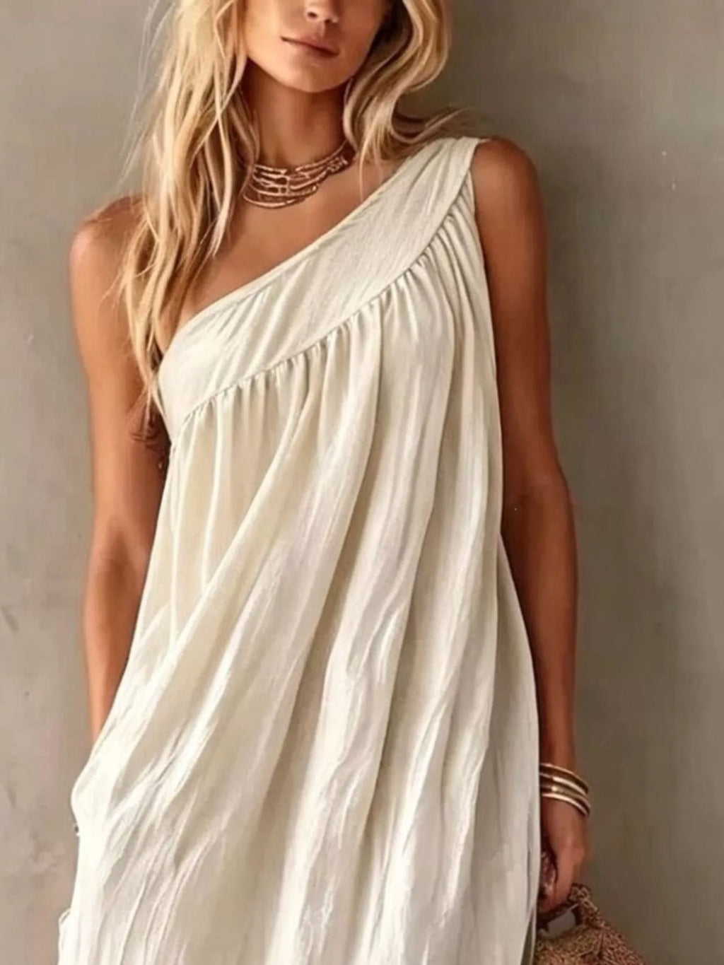 Full Size One-Shoulder Maxi Dress Plus Size