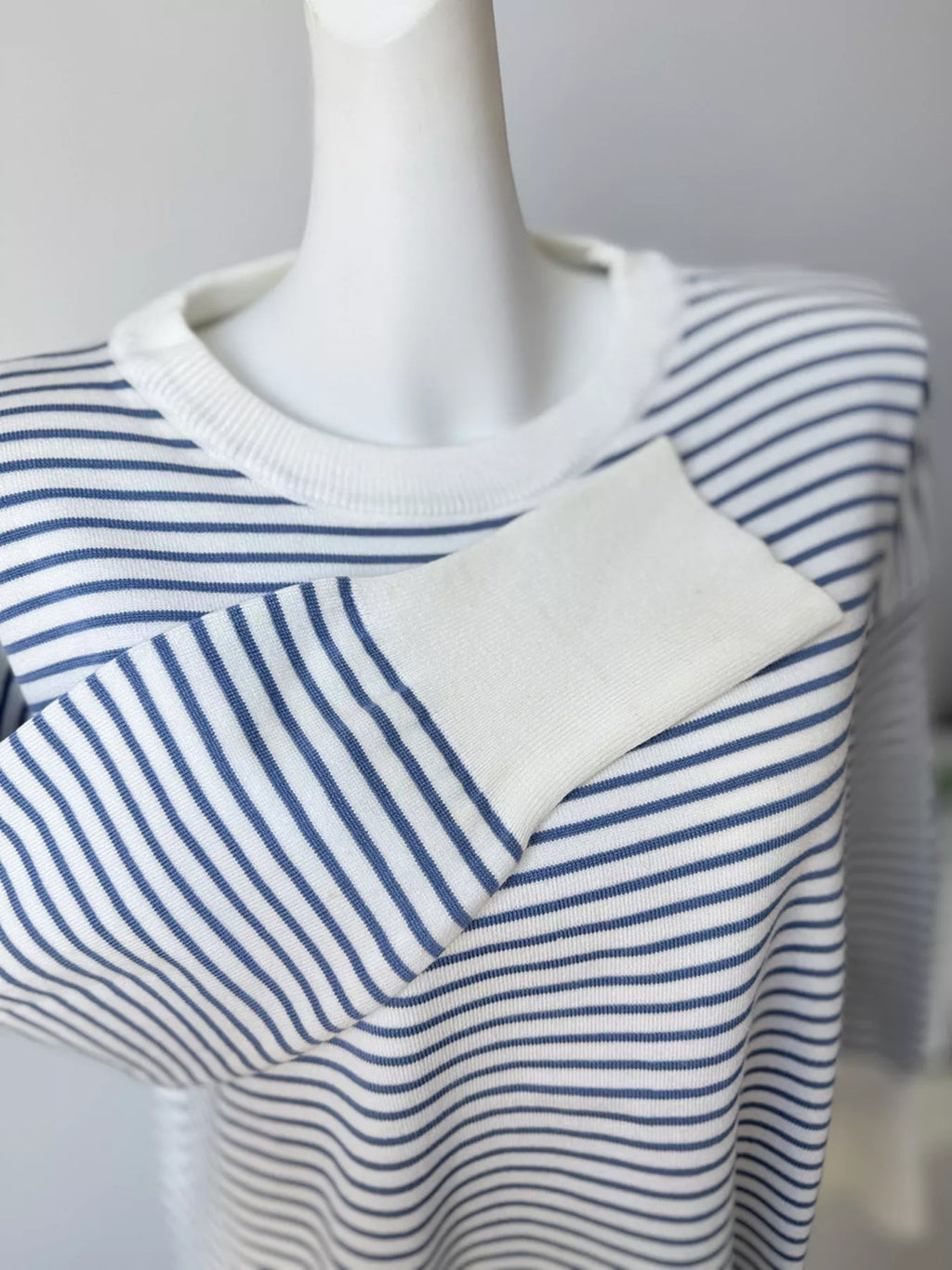 Striped Round Neck Knit Top