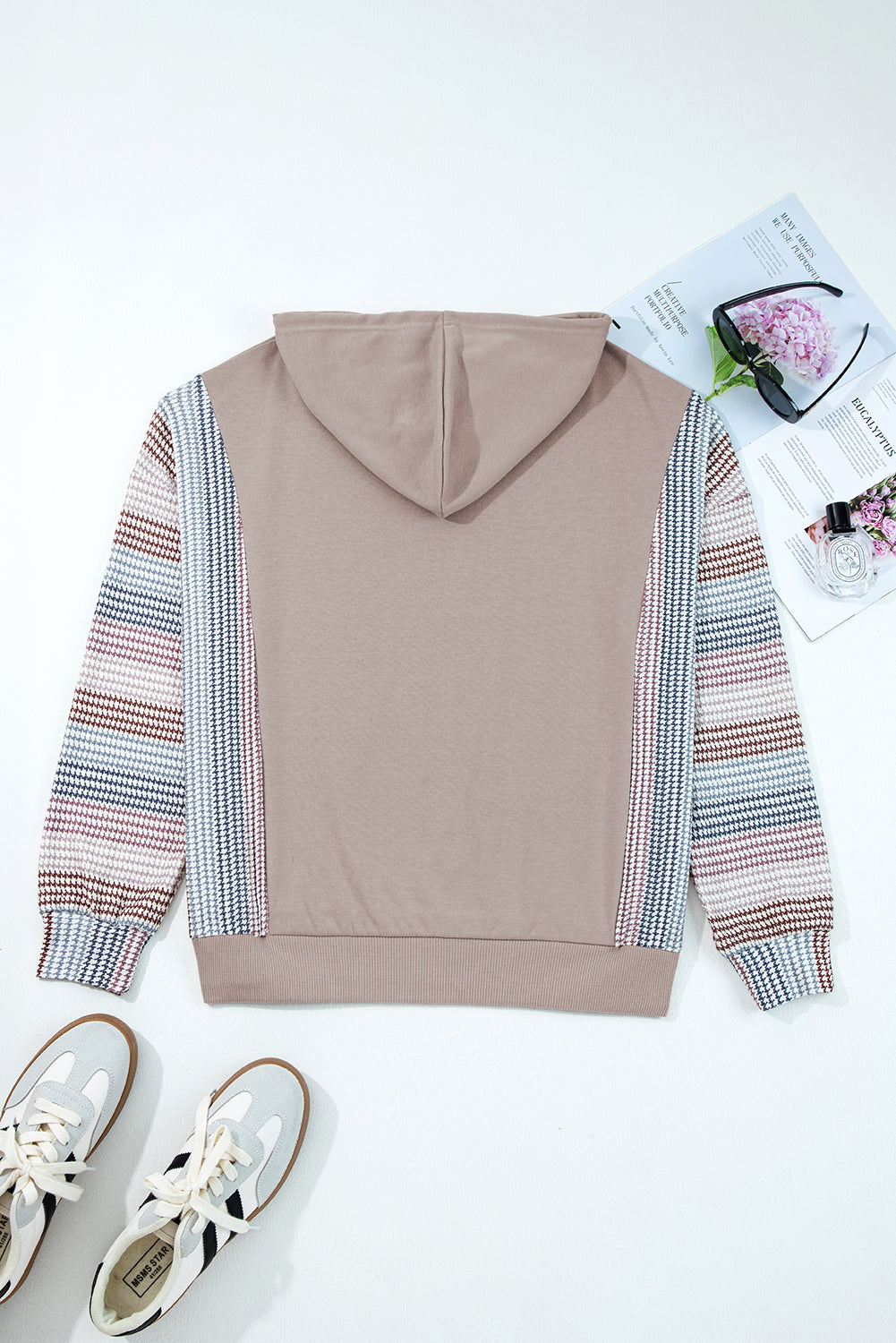 DUNE Colorblock Patchwork Baggy Hoodie
