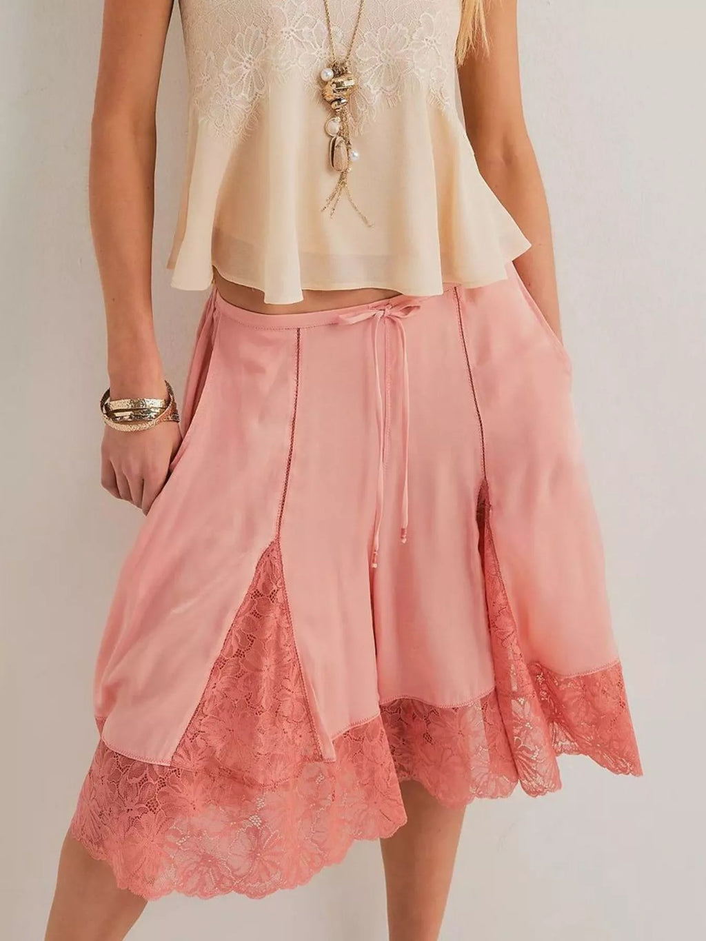 Lace Trimmed Shorts