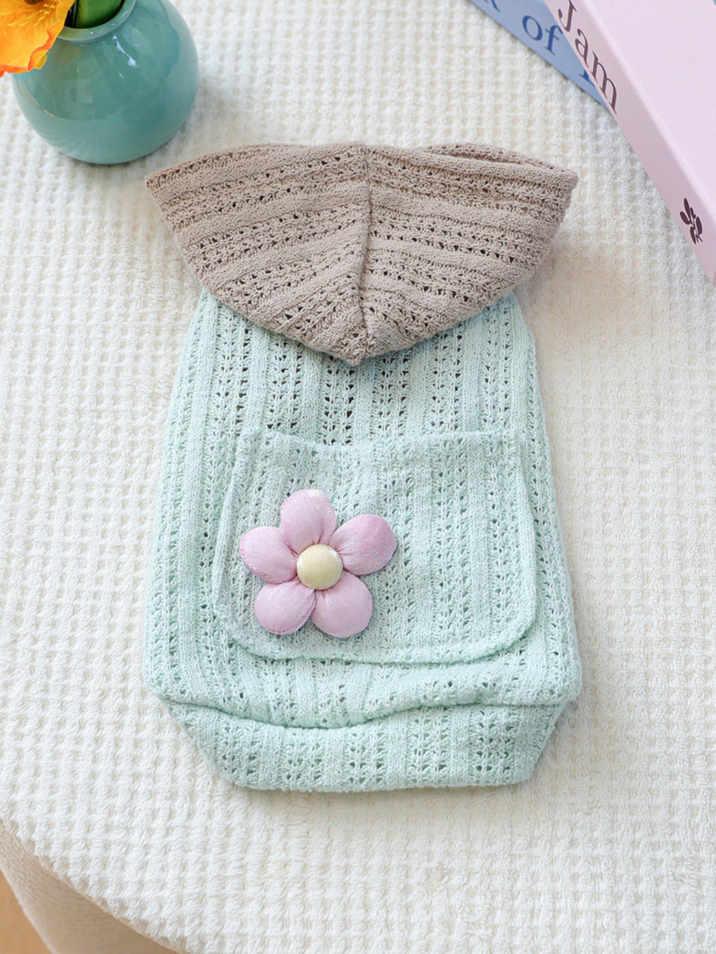 Flower Knitted Pet Hoodie