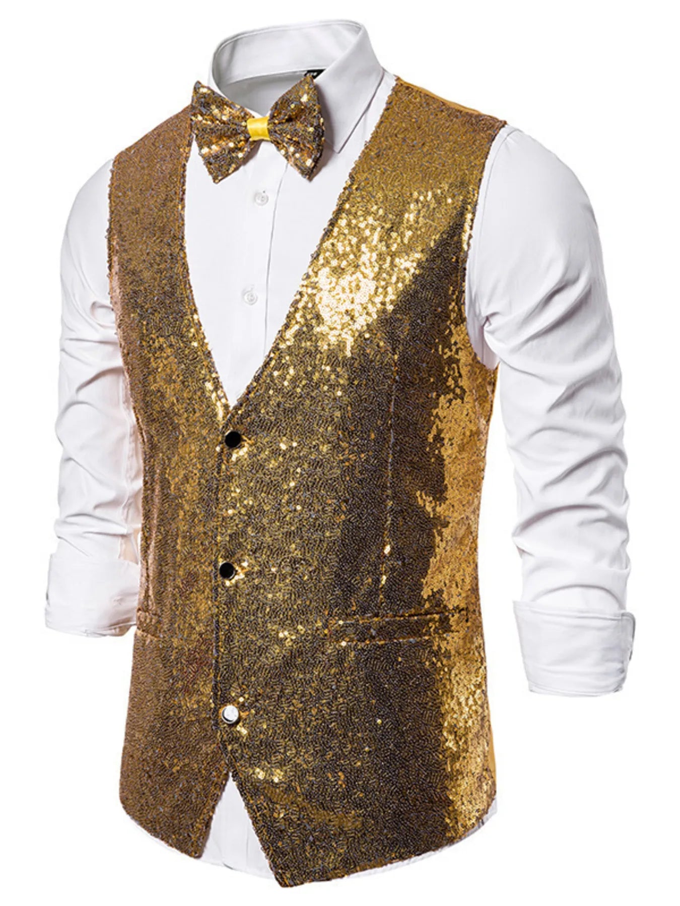 Men's Sequin Slim Fit Vest