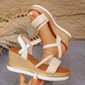 Woven Espadrille Wedge Sandals