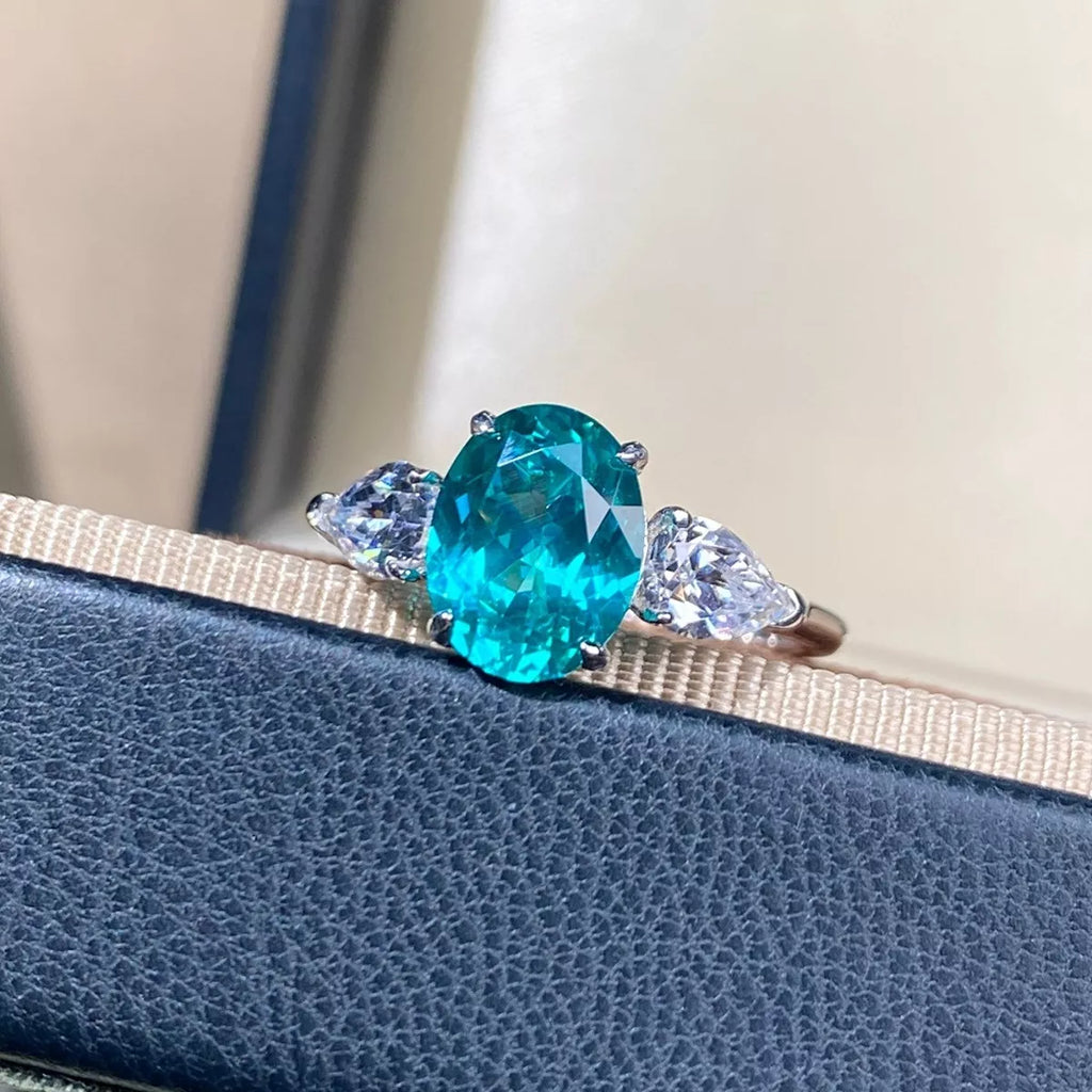 Topaz 925 Sterling Silver Oval Ring