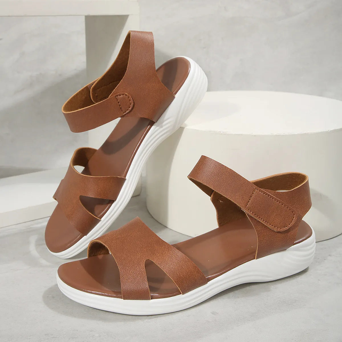 Open Toe Sandals with Ankle Strap