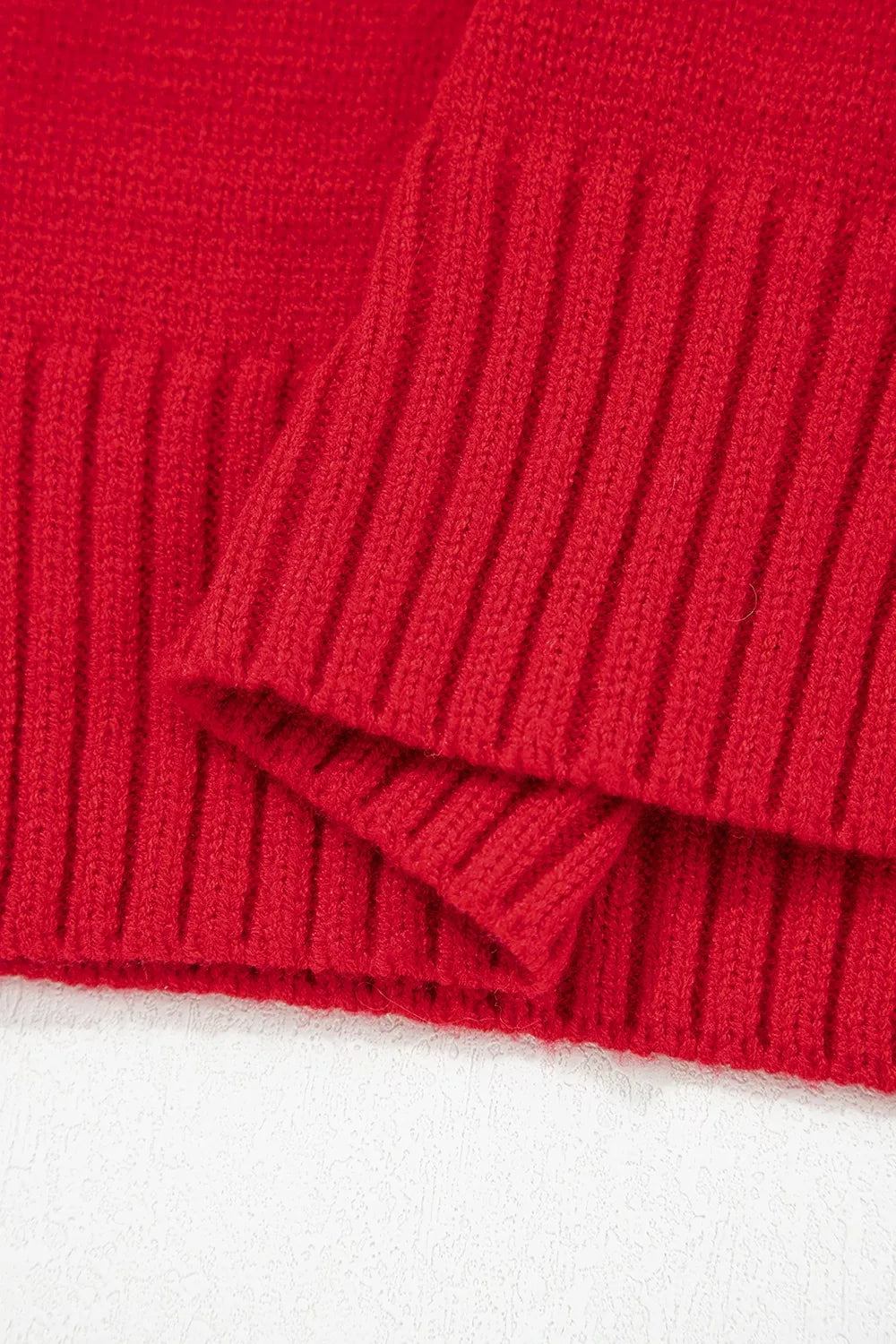 Ribbed Hem Long Sleeve Sweater