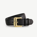 Golden Buckle Leather Belt