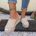 Round Toe Wedge Sandals
