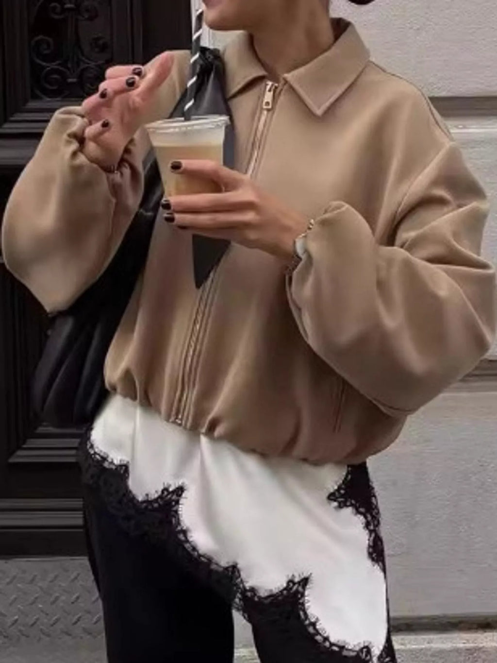 Cropped Zip-Up Jacket